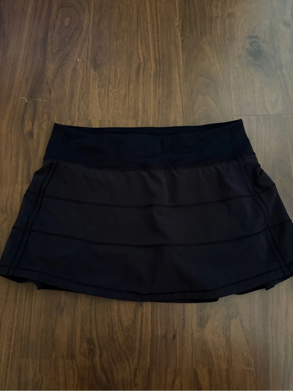 lululemon athletica Black Athletic Mini Skirt with Subtle Paneling